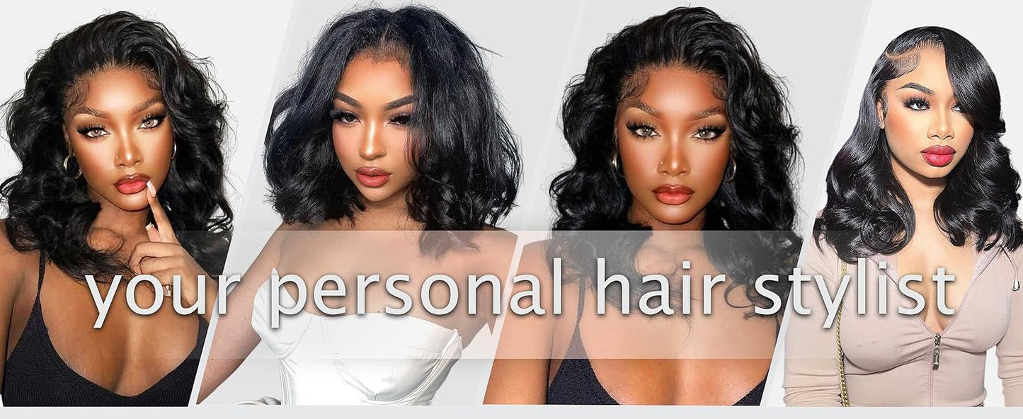 New Wig 13*4 Lace Wig Black Big Wave High-Temperature Fiber Head Cover Free Points