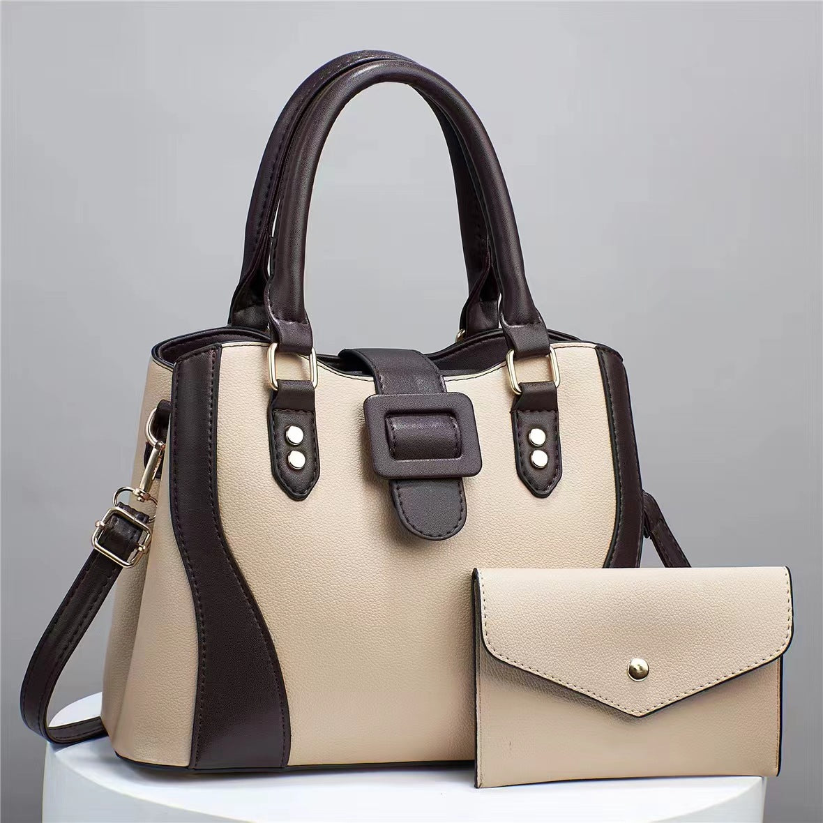 2024 Autumn New Women's Bag, Color-Block Handbag, Large Capacity Trendy Fashion Single Shoulder Crossbody Bag for Women