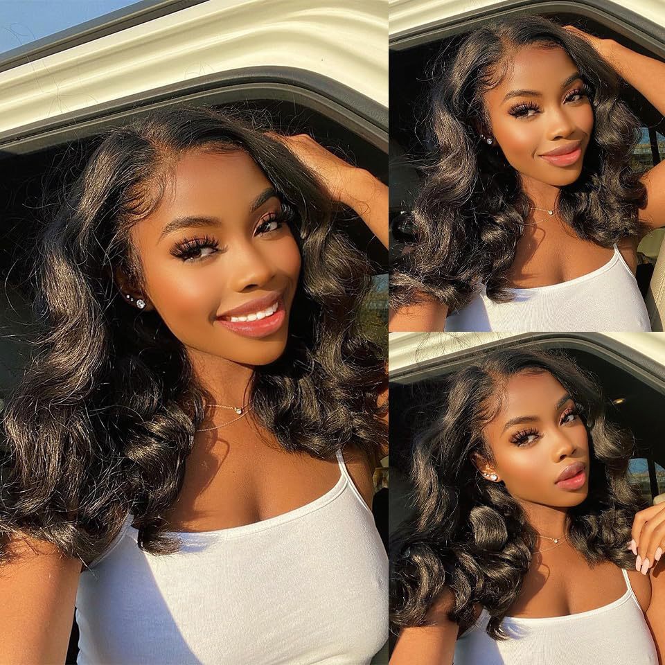 New Wig 13*4 Lace Wig Black Big Wave High-Temperature Fiber Head Cover Free Points