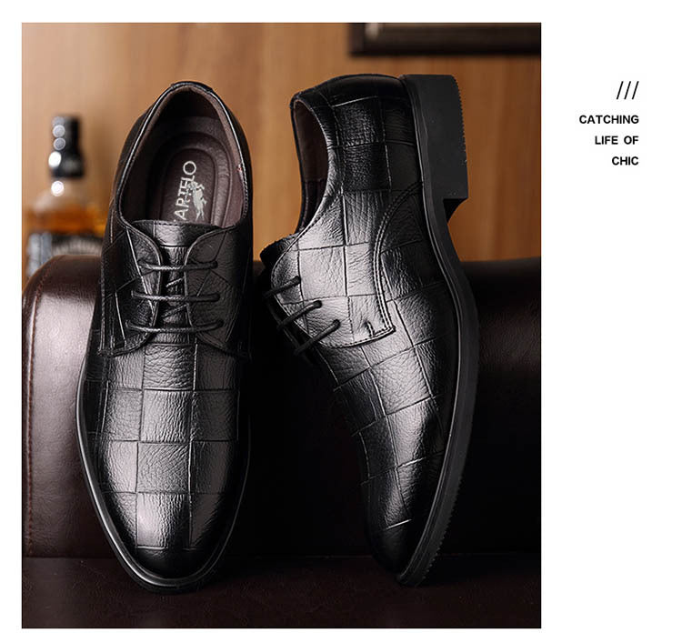Cross-Border Dropshipping Large Size British Style Casual Business Formal Leather Shoes Men's Wedding Shoes Versatile Single Shoes Work Shoes Men's Leather Shoes