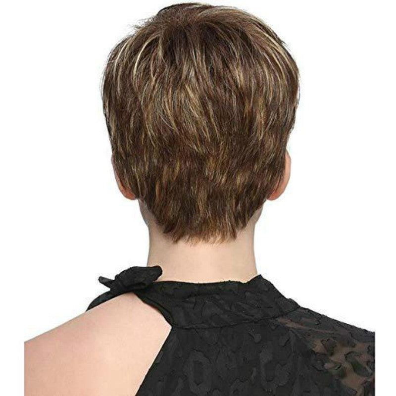 European and American Fashion Short Hair Stylish Textured Short Straight Hair Synthetic Fiber Machine-Made Wig