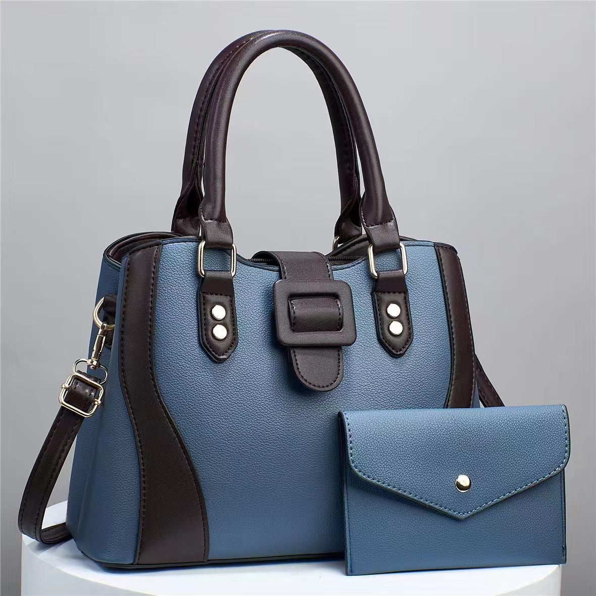 2024 Autumn New Women's Bag, Color-Block Handbag, Large Capacity Trendy Fashion Single Shoulder Crossbody Bag for Women
