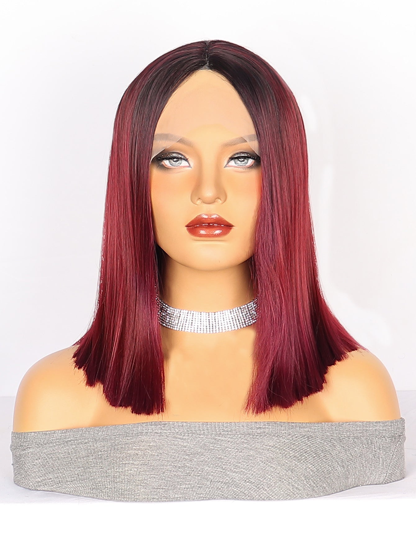 13*4 Front Lace Synthetic Wig High Temperature Fiber BOBStraightHairWigs Short Wig Short Hair