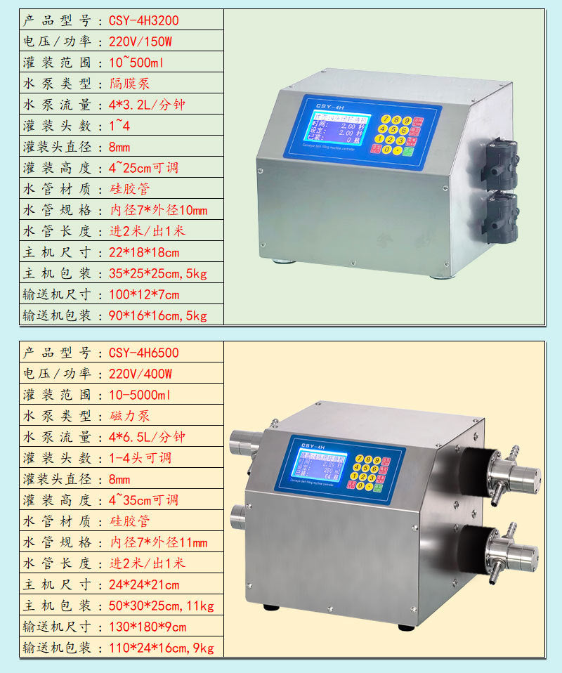 Automatic Small Four-Head Liquid Filling Machine Conveyor Belt Liquid Filling Machine with Conveyor