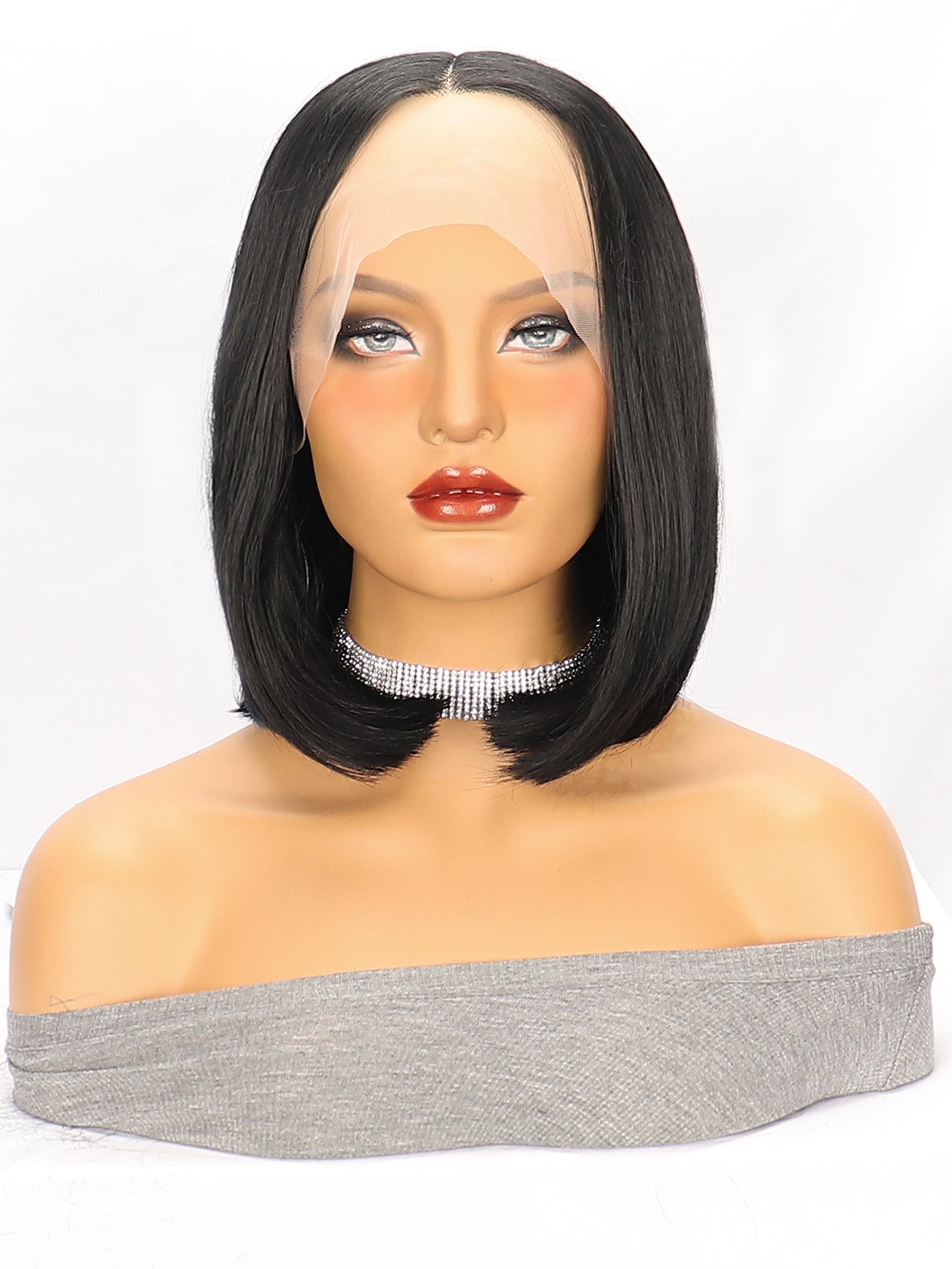 13*4 Front Lace Synthetic Wig High Temperature Fiber BOBStraightHairWigs Short Wig Short Hair