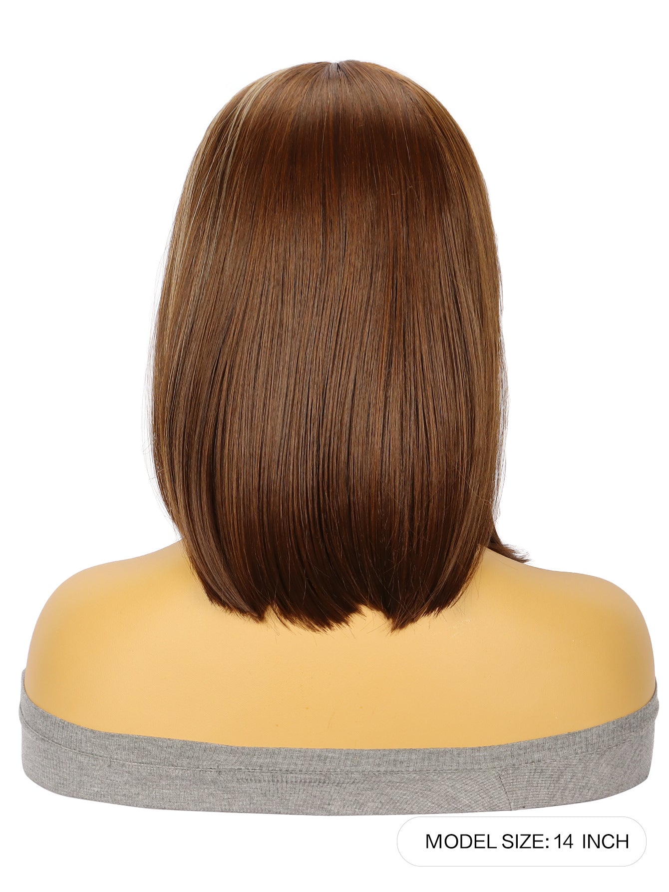 Piano color wig European and American Fashion Wig T Front Lace Synthetic Hair Cap Medium-length Straight Hair with Middle Part bob