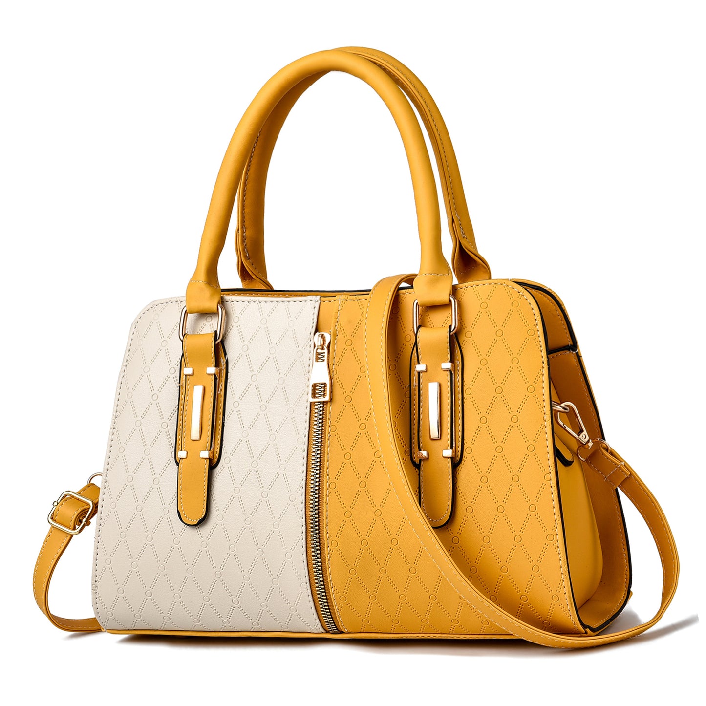New Fashion Color Block Women's Handbag European and American Style Large Capacity Shoulder Crossbody Bag Trendy One Piece Dropshipping