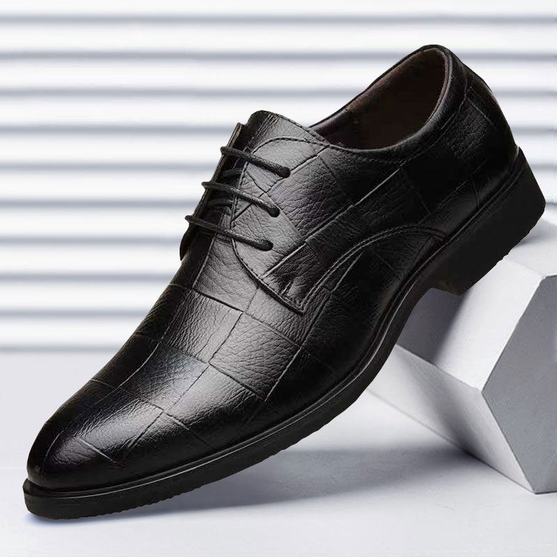 Cross-Border Dropshipping Large Size British Style Casual Business Formal Leather Shoes Men's Wedding Shoes Versatile Single Shoes Work Shoes Men's Leather Shoes
