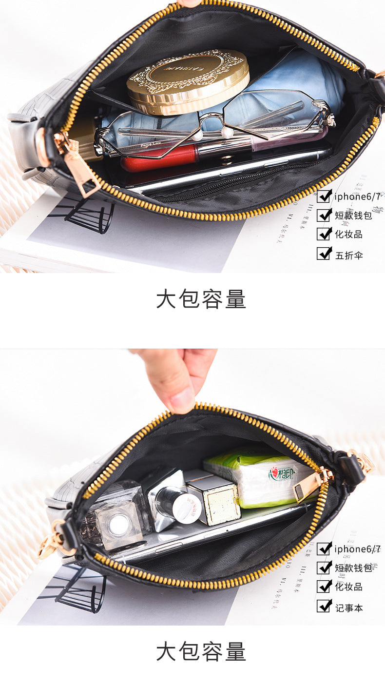 Crossbody Small Bag New Year Women's Korean Version Fresh Fashion Three-in-One Women's Bag Crossbody Shoulder Handbag