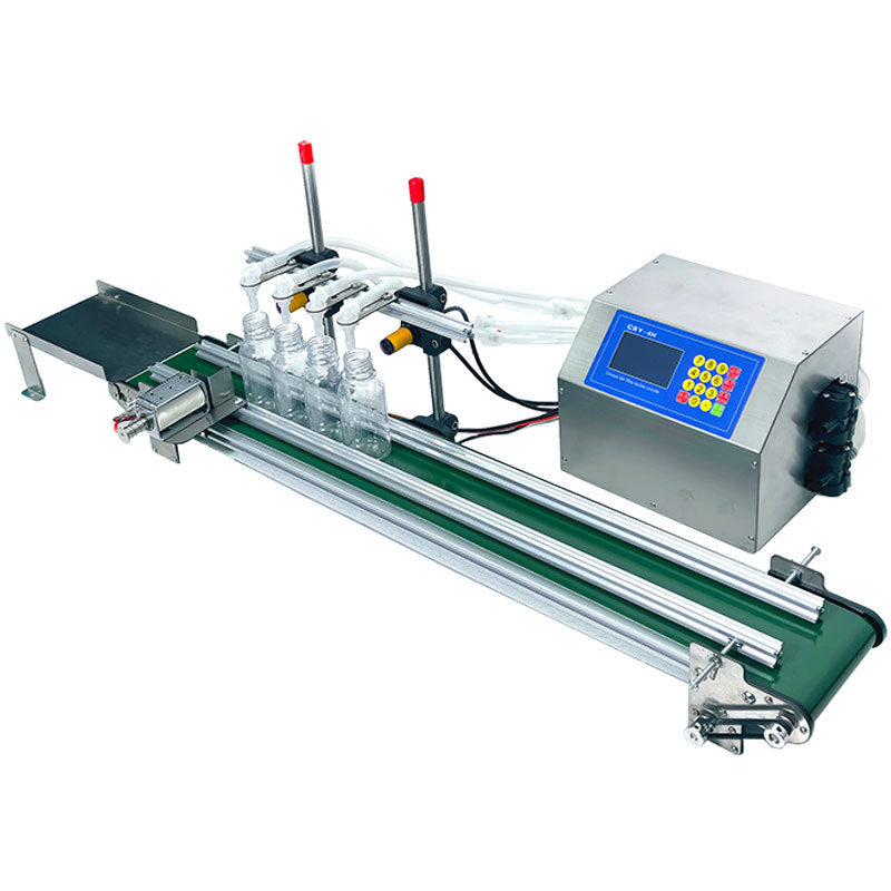 Automatic Small Four-Head Liquid Filling Machine Conveyor Belt Liquid Filling Machine with Conveyor