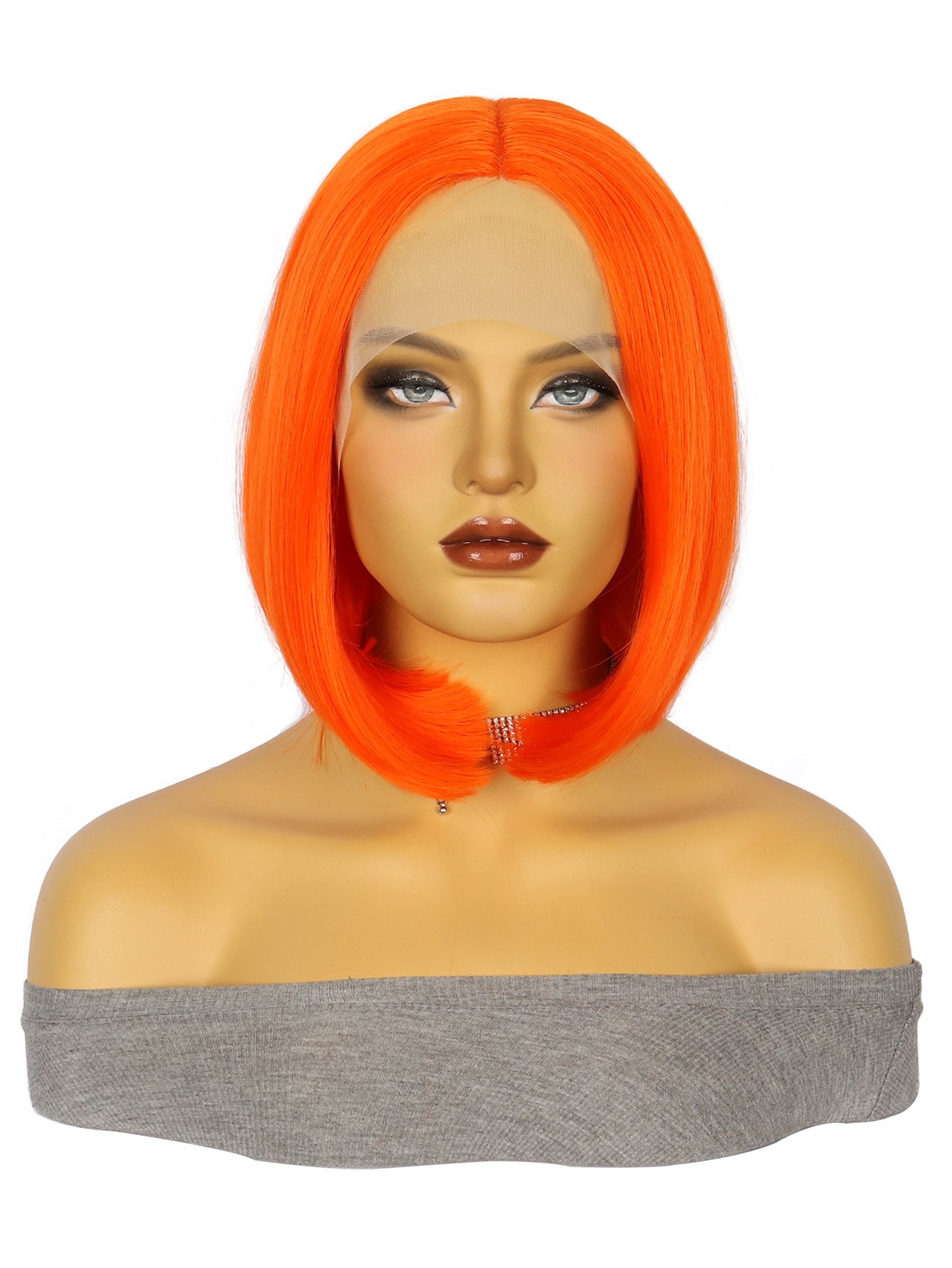 13*4 Front Lace Synthetic Wig High Temperature Fiber BOBStraightHairWigs Short Wig Short Hair
