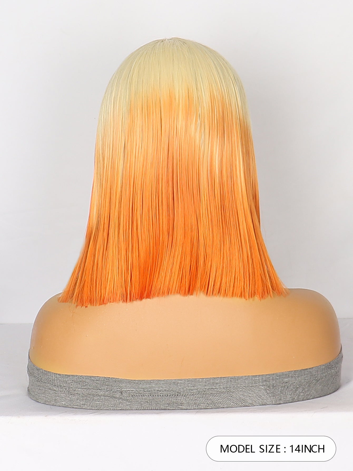 Lace Wig Headgear for Women Bobhaircut Gradient Color Short Straight Hair Synthetic Wigs European and American New