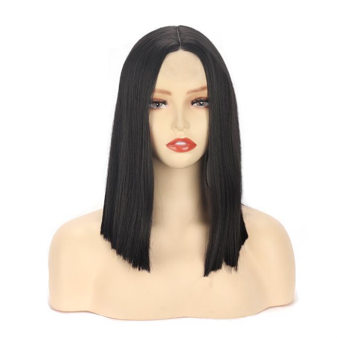 Lace Wig Headgear for Women Bobhaircut Gradient Color Short Straight Hair Synthetic Wigs European and American New
