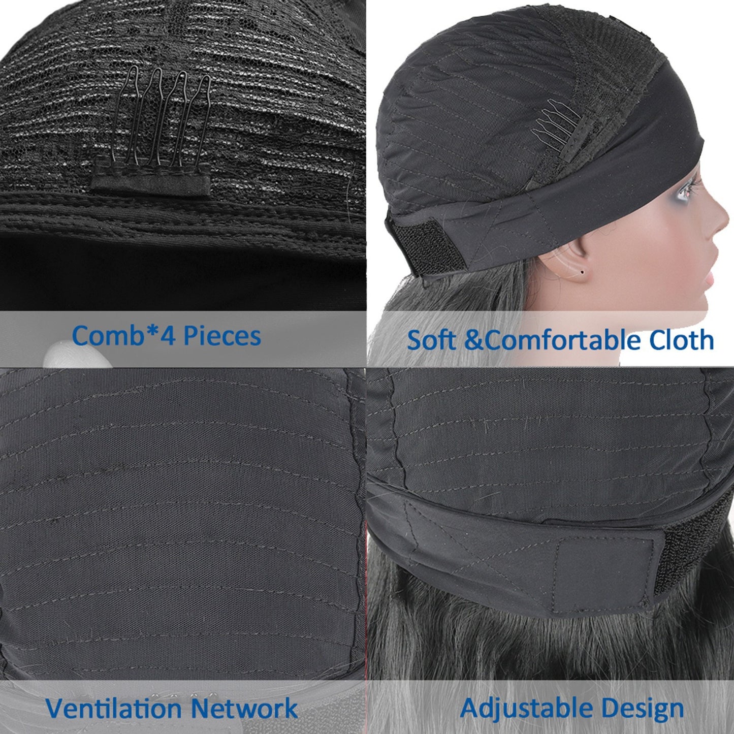 European and American Style Women's Long Curly Hair Wig with Ice Silk Headband High Temperature Wire Manufacturer In Stock body wigs