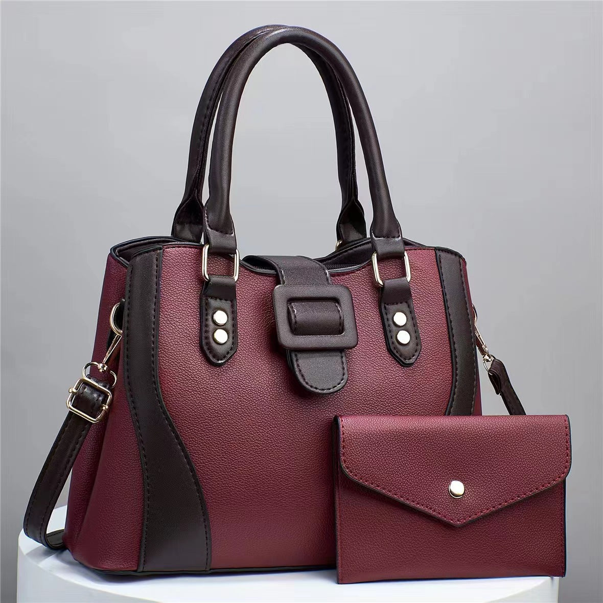 2024 Autumn New Women's Bag, Color-Block Handbag, Large Capacity Trendy Fashion Single Shoulder Crossbody Bag for Women