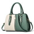 New Fashion Color Block Women's Handbag European and American Style Large Capacity Shoulder Crossbody Bag Trendy One Piece Dropshipping