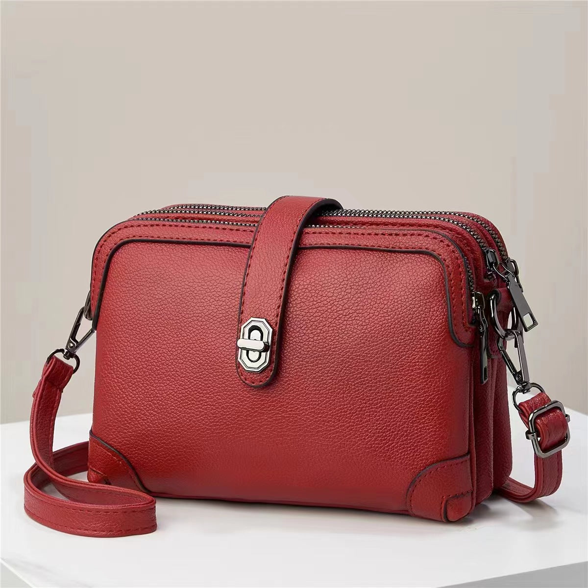 Women's Bag New Three Pocket Small Bag Commuting Crossbody Bag Cute Girl High Quality Bag Coin Purse