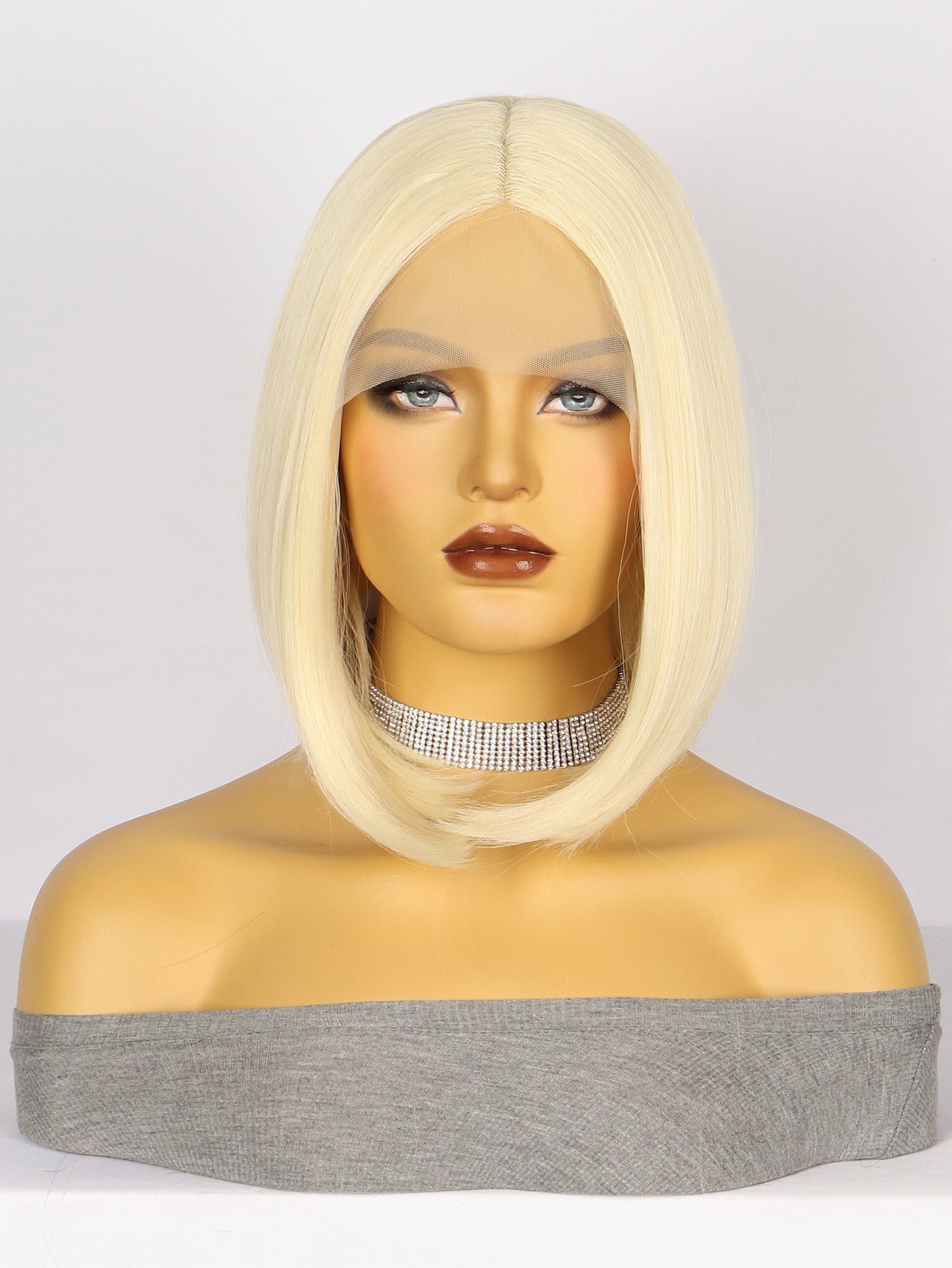 13*4 Front Lace Synthetic Wig High Temperature Fiber BOBStraightHairWigs Short Wig Short Hair