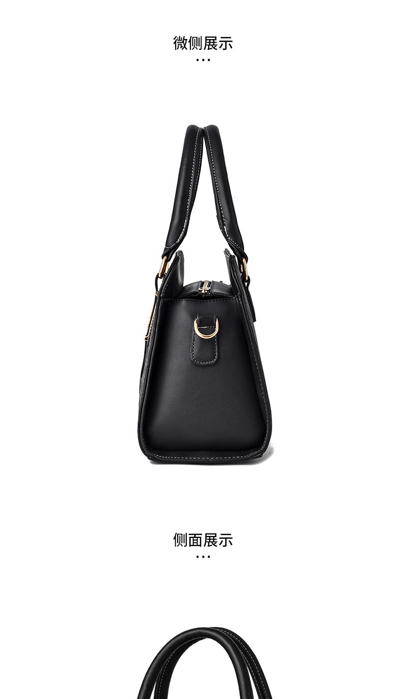 New Fashion Color Block Women's Handbag European and American Style Large Capacity Shoulder Crossbody Bag Trendy One Piece Dropshipping