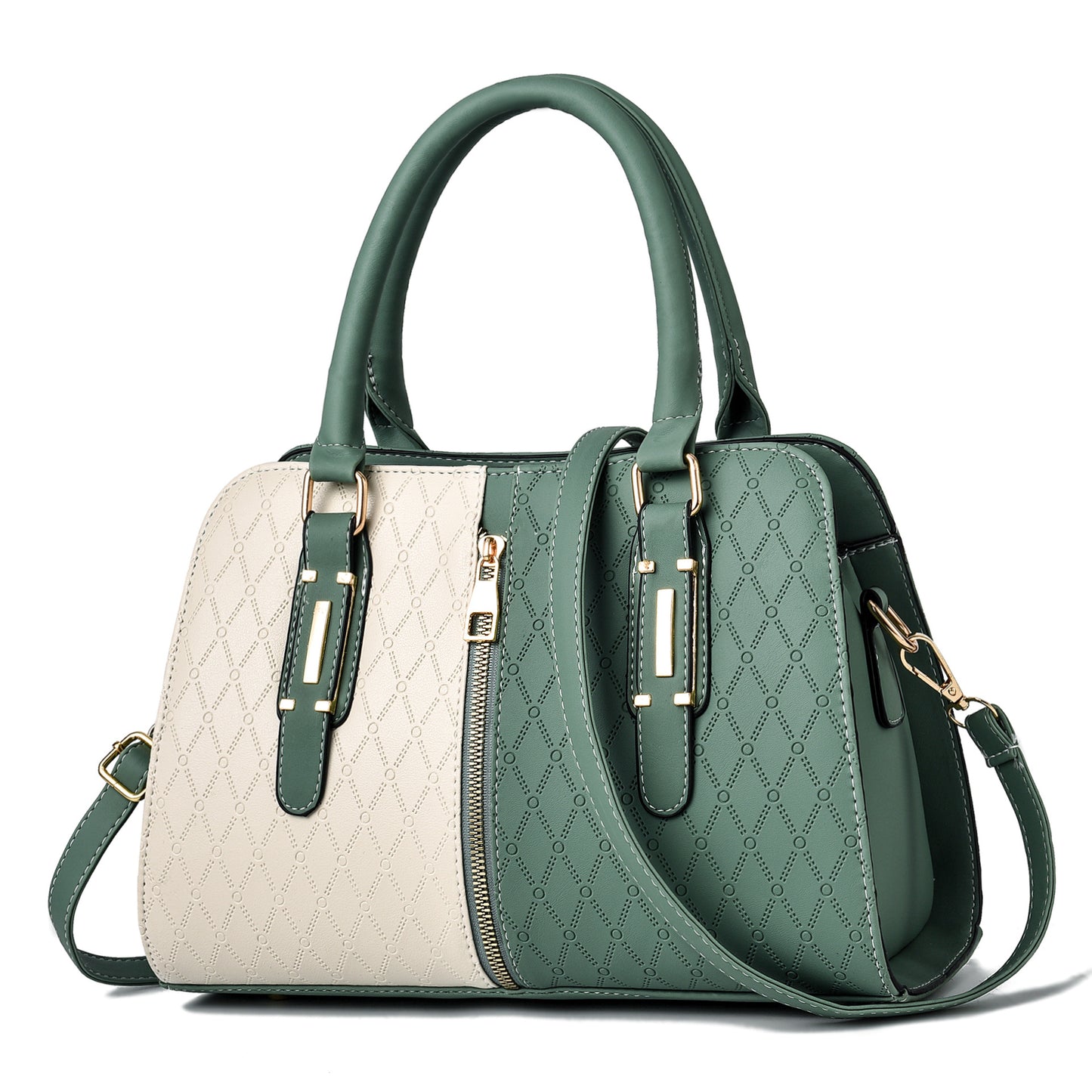 New Fashion Color Block Women's Handbag European and American Style Large Capacity Shoulder Crossbody Bag Trendy One Piece Dropshipping