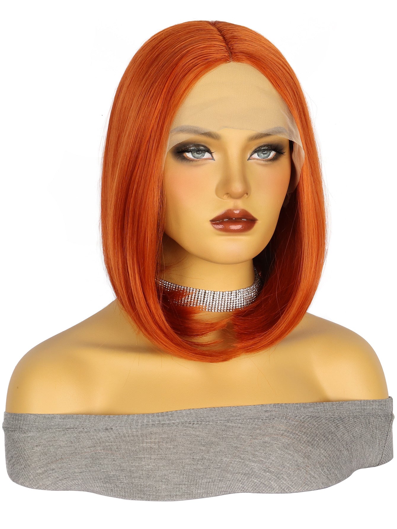 13*4 Front Lace Synthetic Wig High Temperature Fiber BOBStraightHairWigs Short Wig Short Hair