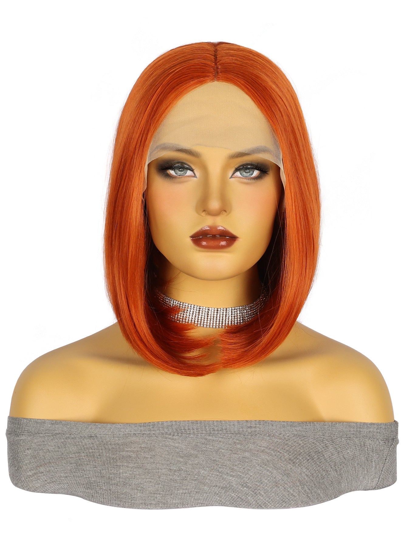 13*4 Front Lace Synthetic Wig High Temperature Fiber BOBStraightHairWigs Short Wig Short Hair