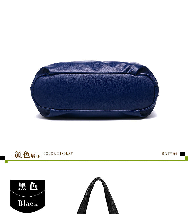 New Large Capacity Middle-aged Handbag Fashion Soft Leather Tassel Shoulder Bag Casual Crossbody Bag One Piece Dropshipping