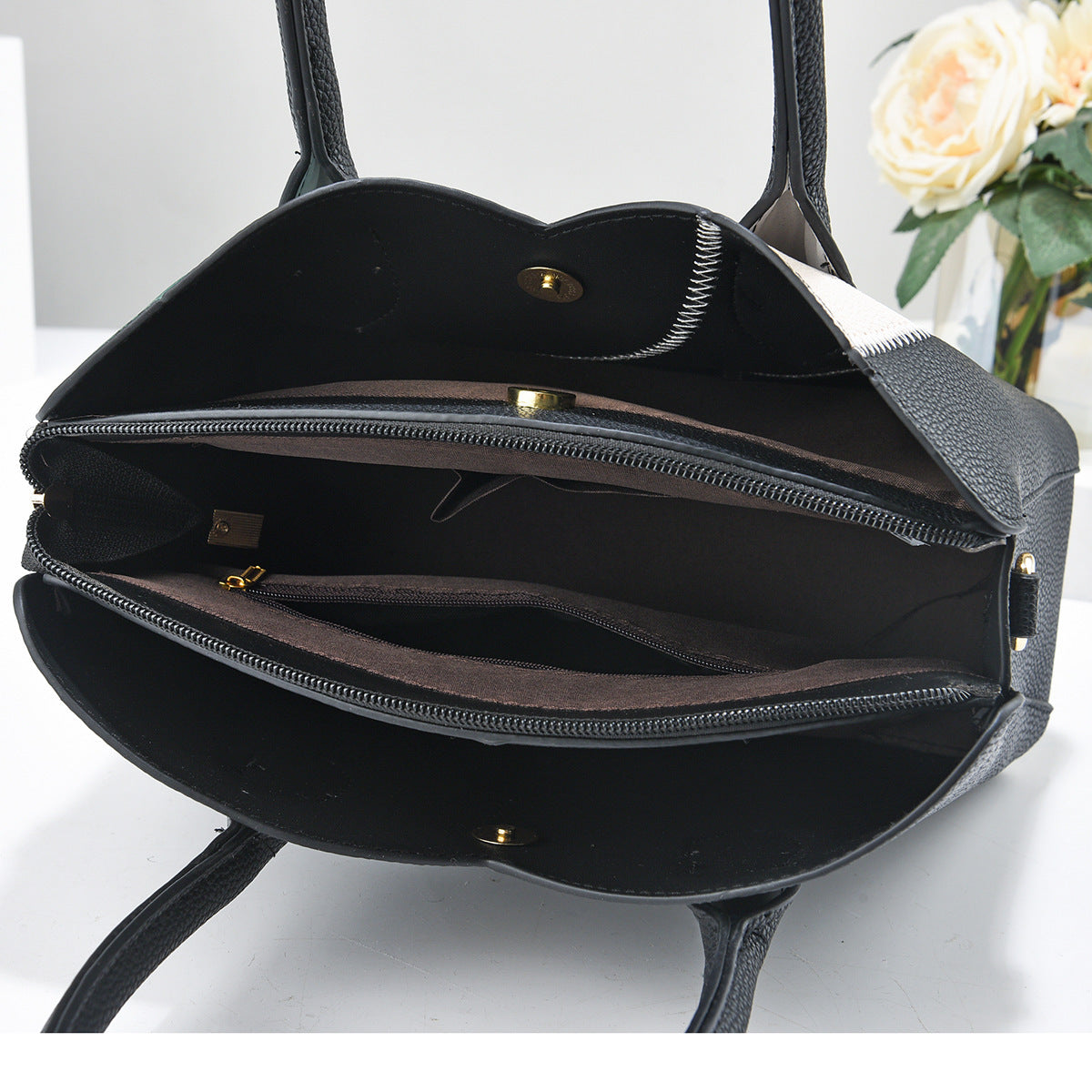 Summer New Korean Style Fashionable Patchwork Handbag Trendy Color-Block Elegant Mom Bag Wholesale