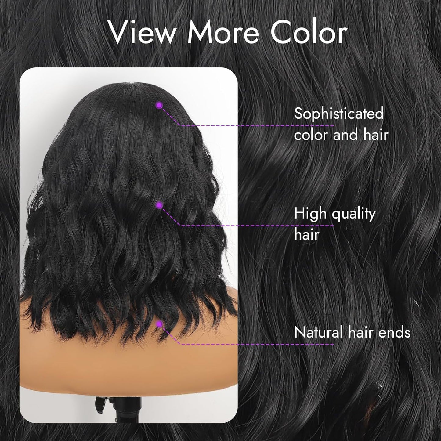 Amazon Hot-Selling Small Lace Synthetic Hair Wig Water Wave Short Curly Wig In Stock Direct Sale Wig