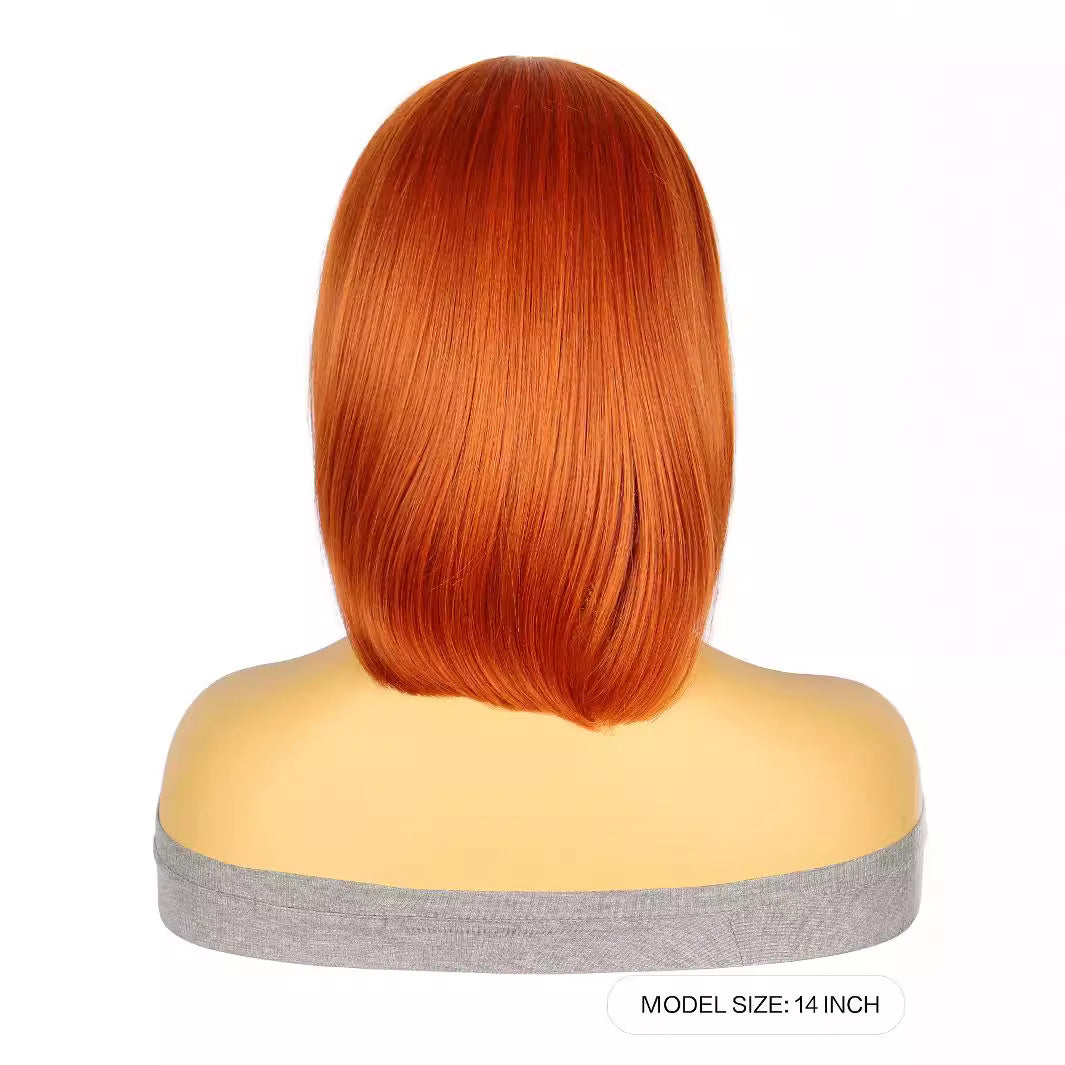 13*4 Front Lace Synthetic Wig High Temperature Fiber BOBStraightHairWigs Short Wig Short Hair