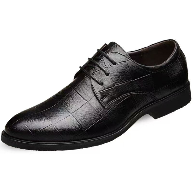 Cross-Border Dropshipping Large Size British Style Casual Business Formal Leather Shoes Men's Wedding Shoes Versatile Single Shoes Work Shoes Men's Leather Shoes