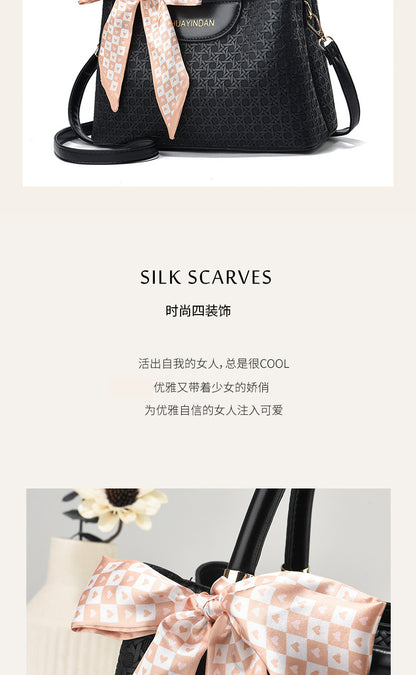 Women's Handheld Small Square Bag New Fashionable Woven Pattern Single Shoulder Crossbody Bag