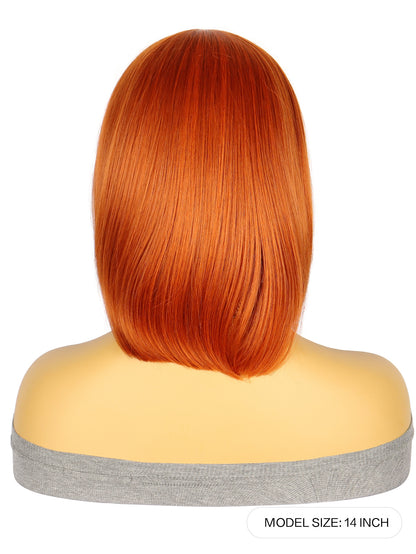 13*4 Front Lace Synthetic Wig High Temperature Fiber BOBStraightHairWigs Short Wig Short Hair