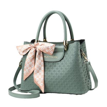 Women's Handheld Small Square Bag New Fashionable Woven Pattern Single Shoulder Crossbody Bag