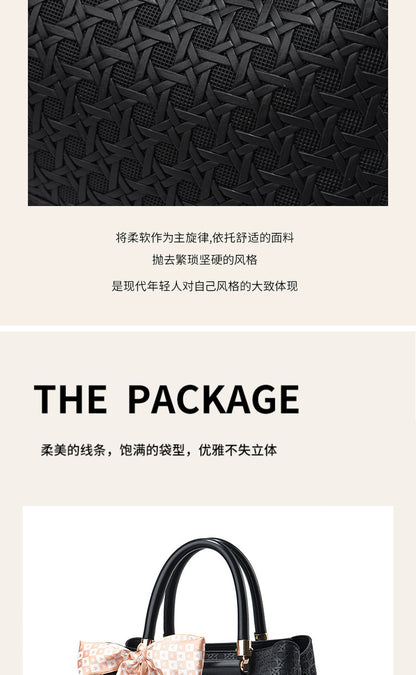 Women's Handheld Small Square Bag New Fashionable Woven Pattern Single Shoulder Crossbody Bag