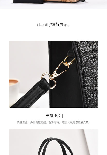 2025 Summer New Women's Bag Cross-Border Trendy Fashion Color-Block Large Capacity Handbag Mom Bag Single Shoulder Crossbody Bag