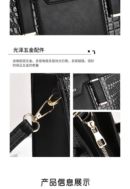2025 Summer New Women's Bag Cross-Border Trendy Fashion Color-Block Large Capacity Handbag Mom Bag Single Shoulder Crossbody Bag