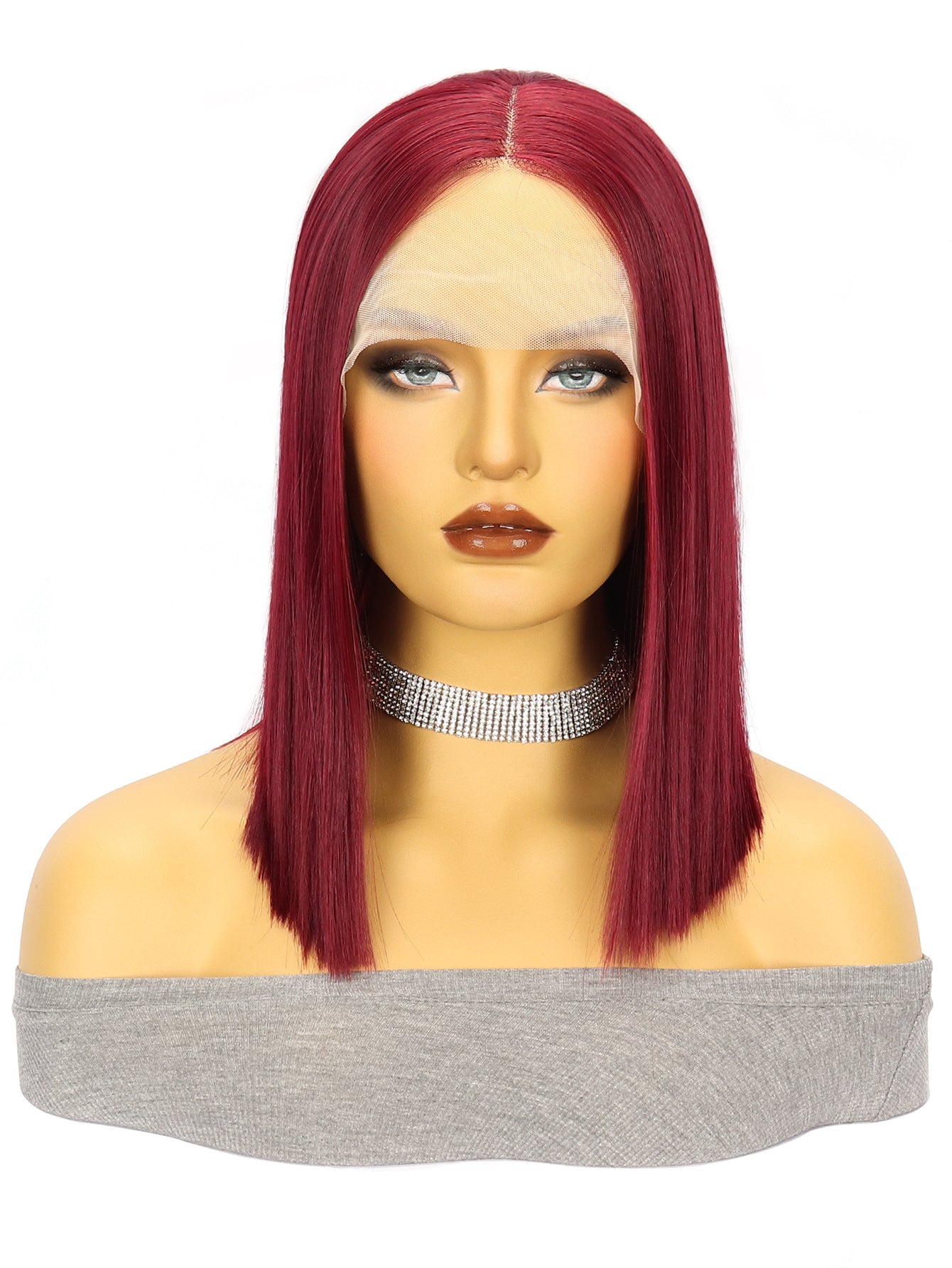13*4 Front Lace Synthetic Wig High Temperature Fiber BOBStraightHairWigs Short Wig Short Hair