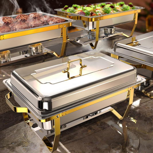 Cross-border stainless steel buffet stove commercial buffet hotel restaurant heating compartment container alcohol heat preservation stove