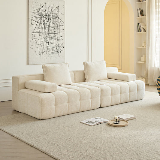 Vacuum compressed sofa modules, compression sofa roll pack, all-sponge small apartment export velvet sofa