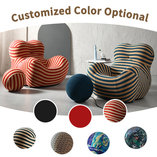 Mom's embrace single compression sofa fabric casual chair living room balcony bedroom reclining lazy sofa