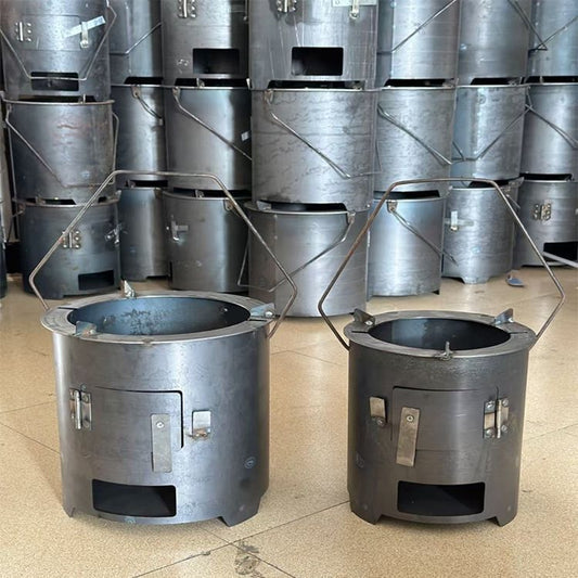 Wood burning stove charcoal brazier for tea brewing, heating, cooking, outdoor bbq, home picnic - multi-functional wood stove cooktop