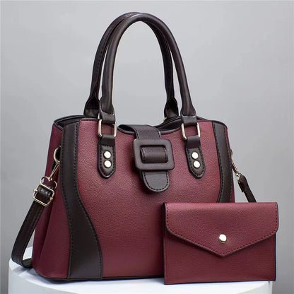 2024 Autumn New Women's Bag, Color-Block Handbag, Large Capacity Trendy Fashion Single Shoulder Crossbody Bag for Women