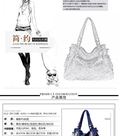 New Large Capacity Middle-aged Handbag Fashion Soft Leather Tassel Shoulder Bag Casual Crossbody Bag One Piece Dropshipping