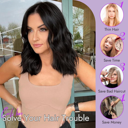 Amazon Hot-Selling Small Lace Synthetic Hair Wig Water Wave Short Curly Wig In Stock Direct Sale Wig
