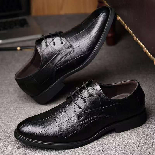 Cross-Border Dropshipping Large Size British Style Casual Business Formal Leather Shoes Men's Wedding Shoes Versatile Single Shoes Work Shoes Men's Leather Shoes