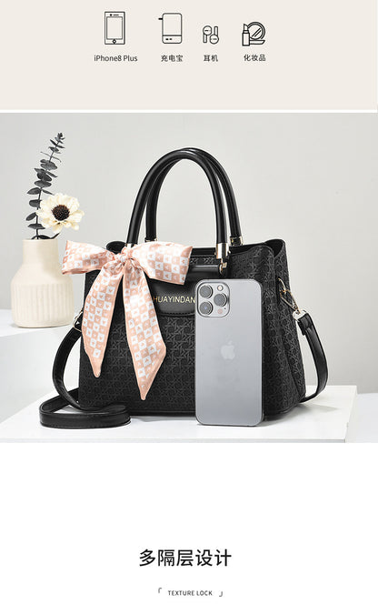 Women's Handheld Small Square Bag New Fashionable Woven Pattern Single Shoulder Crossbody Bag