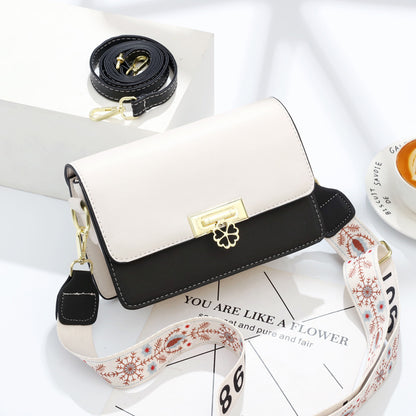 Winter New Simple Stylish Cute Women's Small Square Bag Fashion Color Block Texture Shoulder Bag Dropshipping