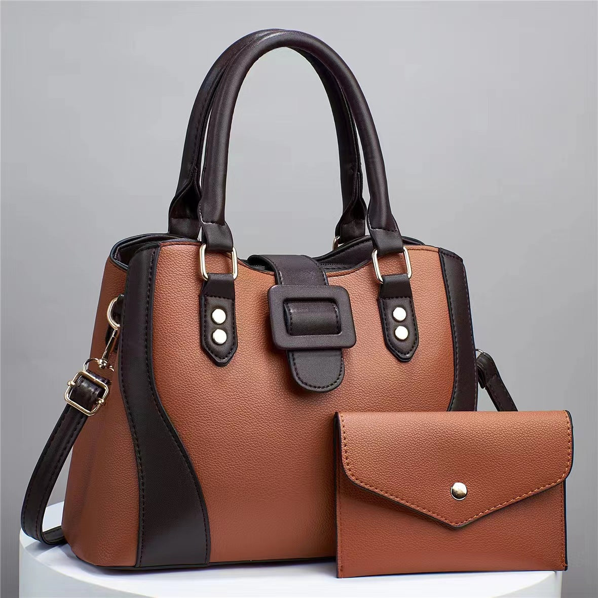 2024 Autumn New Women's Bag, Color-Block Handbag, Large Capacity Trendy Fashion Single Shoulder Crossbody Bag for Women