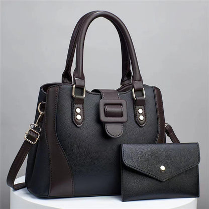 2024 Autumn New Women's Bag, Color-Block Handbag, Large Capacity Trendy Fashion Single Shoulder Crossbody Bag for Women